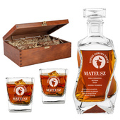 Karafka łamana i 2 szklanki do whisky ZESTAW DLA PODRÓŻNIKA