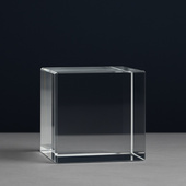 FOTOLAMPKA 3D 100x100x100 mm - Kryształowa statuetka 3D z dzwonkami