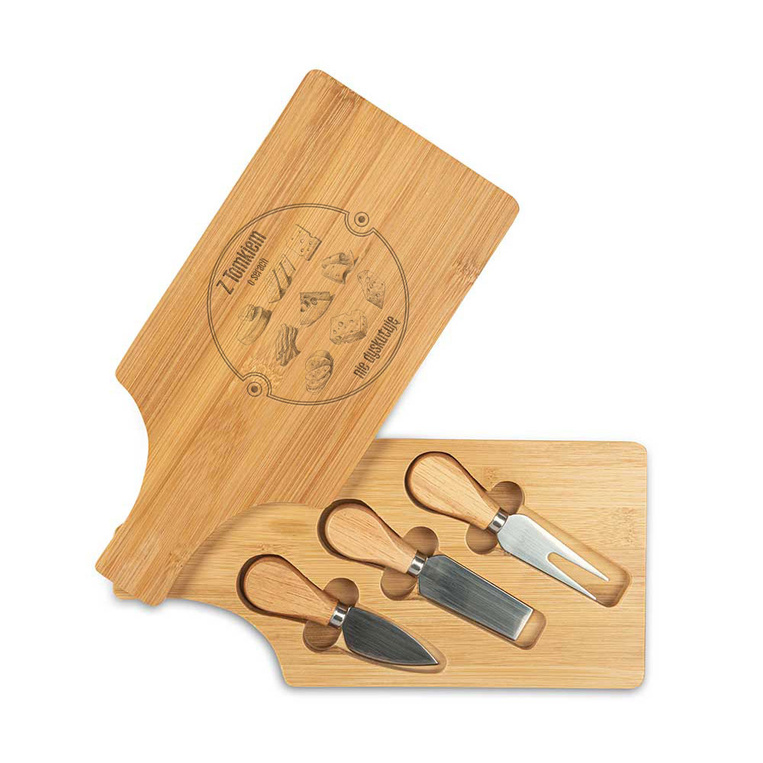 Deska z nożami do podawania serów DLA SMAKOSZA SERÓW