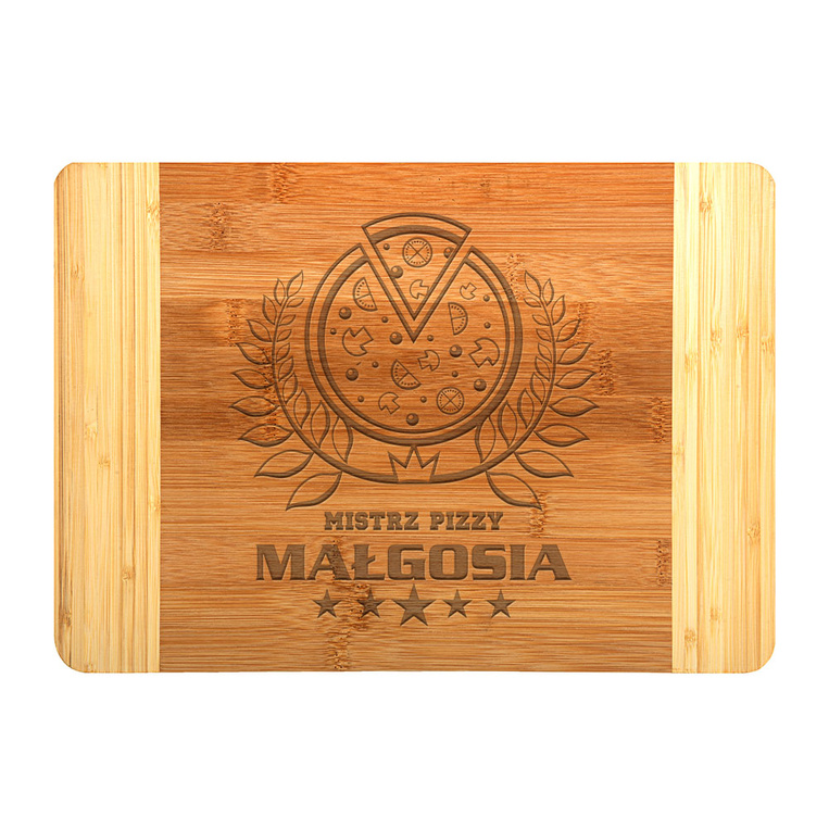 Drewniana deska do krojenia z grawerem NA PREZENT dla MISTRZYNI PIZZY