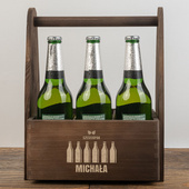 Personalizowane nosidło na piwo z grawerem SZEŚCIOPAK + IMIĘ