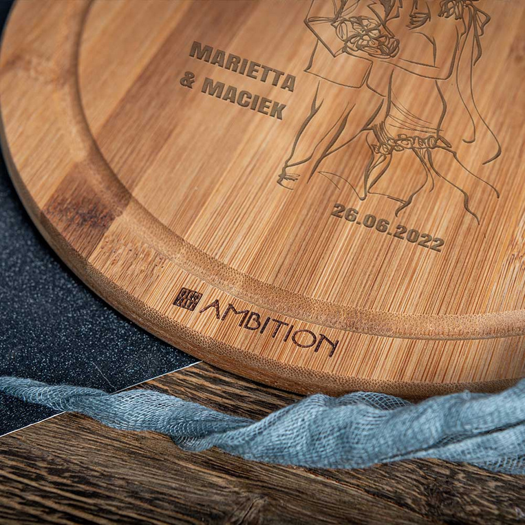 Deska do krojenia z GRAWEREM NA ROCZNICĘ PARAPETÓWKĘ