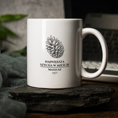 Kubek z nadrukiem NAJWIĘKSZA SZYCHA W MIEŚCIE prezent z humorem