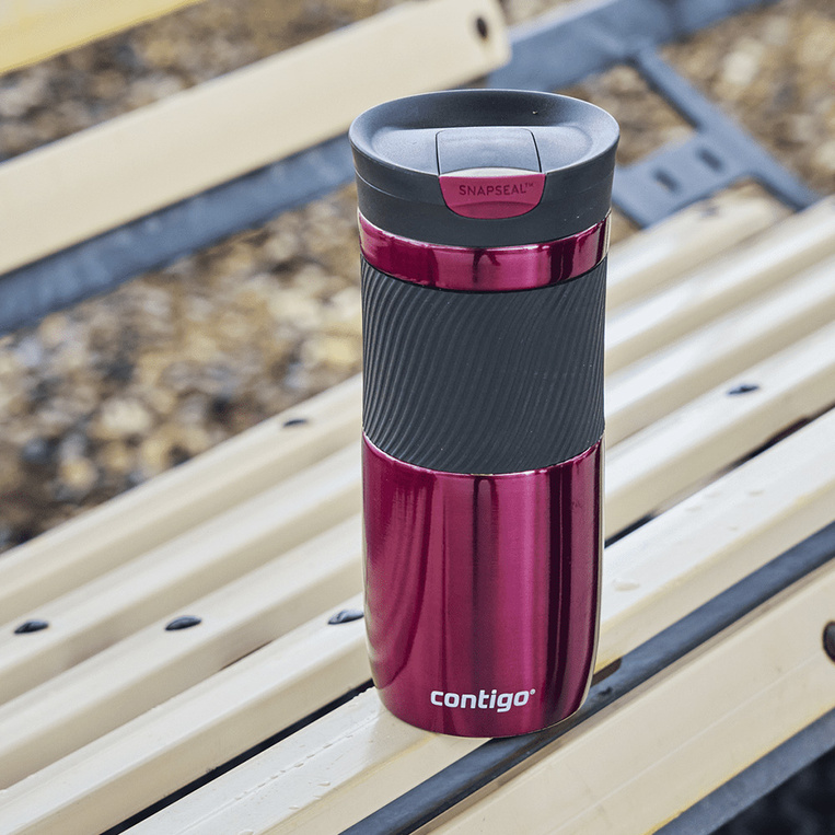 Kubek termiczny Contigo bordowy z grawerem – PODZIĘKOWANIE DLA ŚWIADKOWEJ