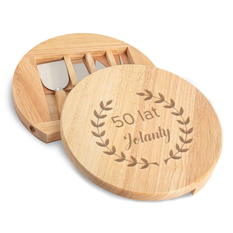 Deska do serów z nożami na prezent DLA NIEJ z okazji 50 URODZIN