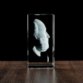 Fotokryształ 3D Hipokrates - statuetka medyczna, DLA LEKARZA