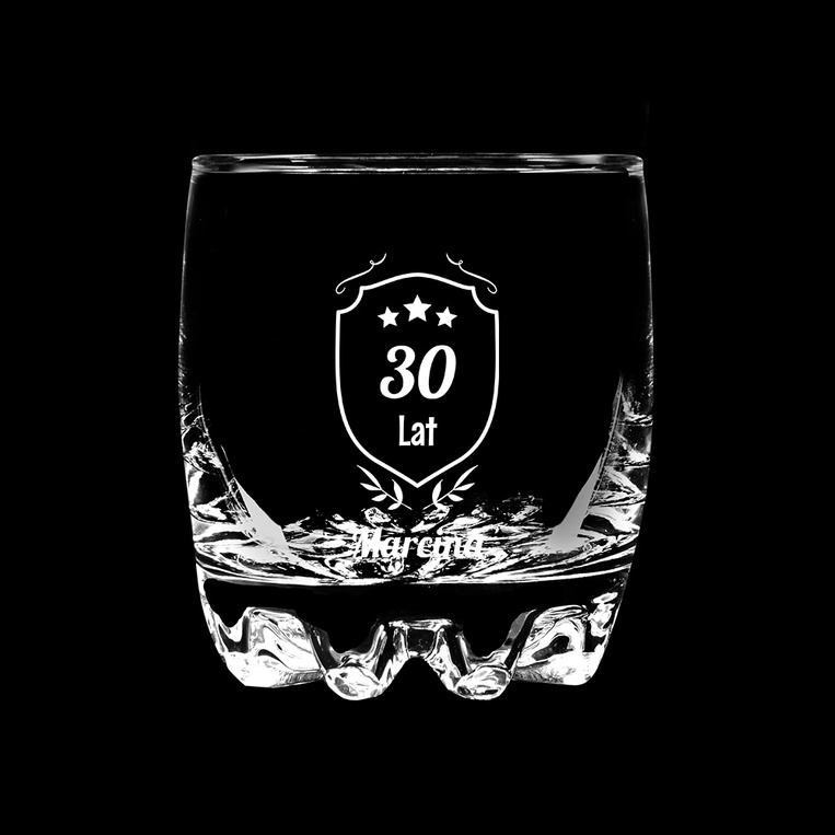 Szklanka do whisky na preznet na 30 URODZINY z TWOIM GRAWEREM