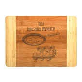 Drewniana deska do krojenia z grawerem PREZENT DLA TATY