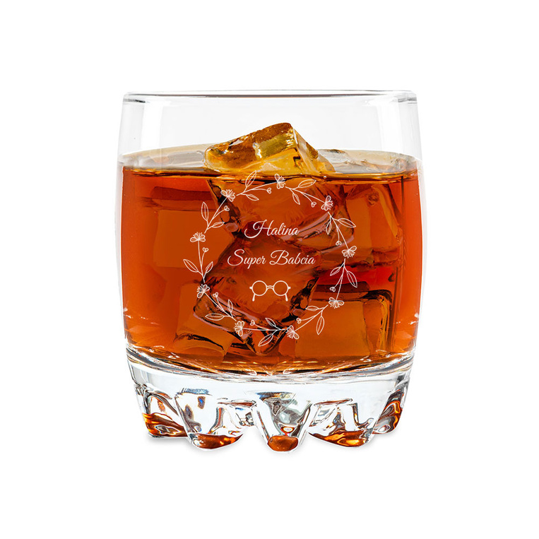 Personalizowana szklanka do whisky DLA SUPER BABCI