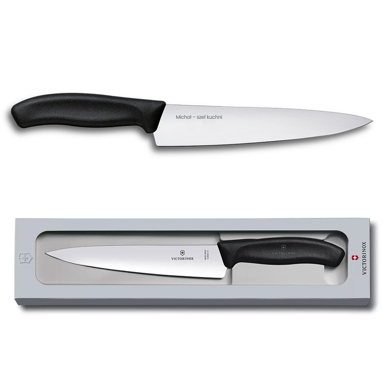 Nóż Victorinox dla szefa kuchni z grawerem – PREZENT Z PERSONALIZACJĄ