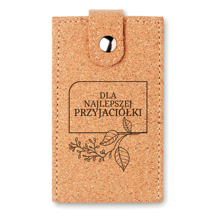 Zestaw do manicure w korkowym etui GRAWEROWANY PREZENT DLA PRZYJACIÓŁKI