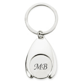 Brelok z żetonem do wózka – GRAWEROWANE INICJAŁY