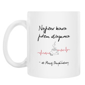 PREZENT DLA LEKARZA - kubek z nadrukiem NAJPIERW KAWA POTEM DIAGNOZA