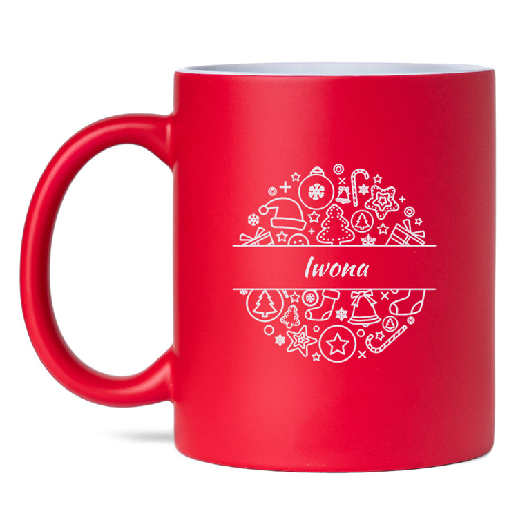 Kubek ceramiczny z grawerem świątecznym – PRTEZENT NA ŚWIĘTA