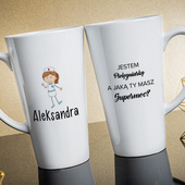 Kubek Latte duży z nadrukiem DLA PIELĘGNIARKI