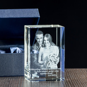 Fotokryształ na Prezent Ślubny od Rodziców - Grawer w Szkle