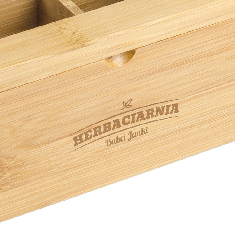 Pudełko na herbatę z twoim grawerem HERBACIARKA BABCI + IMIĘ