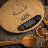 Bambusowa waga grawerowana DLA AMATORA KUCHNI na URODZINY