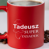 Grawerowany kubek ceramiczny DLA DZIADKA – personalizowany Imieniny, Dzień Dziadka