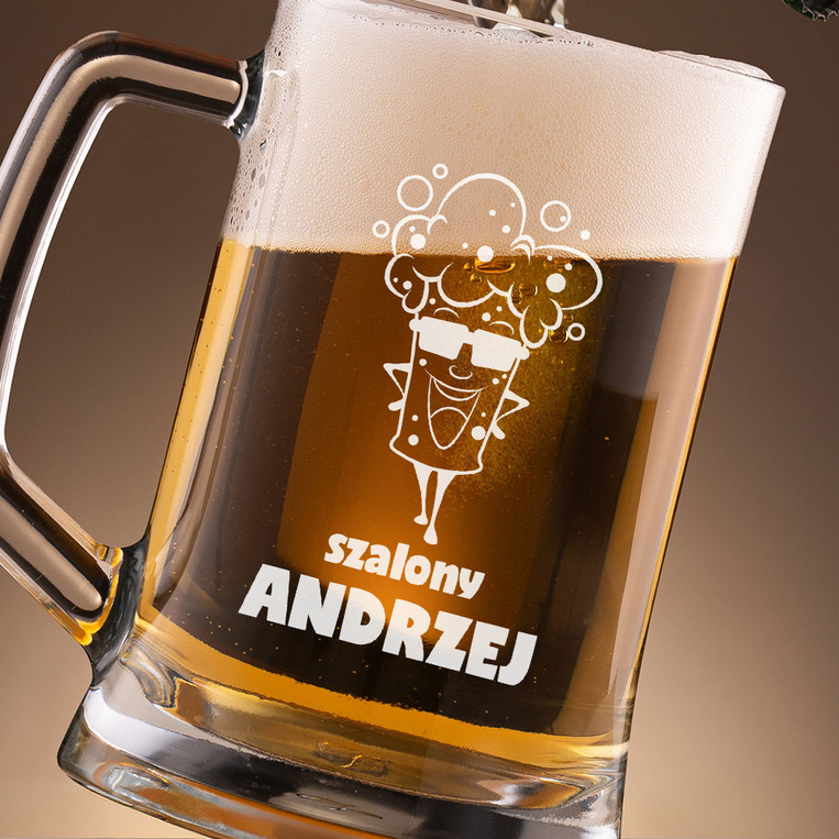 Kufel z grawerem SZALONY ANDRZEJ prezent PERSONALIZOWANY