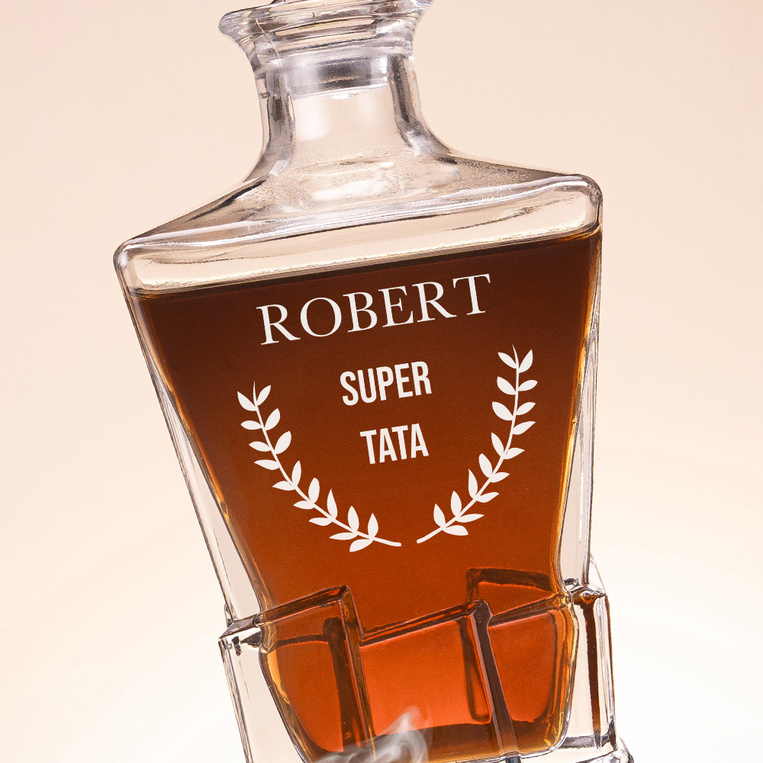 Zestaw Lodowy do whisky SUPER TATA – prezent na DZIEŃ OJCA, IMIENINY, URODZINY