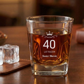 Szklanka do whisky z grawerem „40 LAT RAZEM” – jubileuszowa