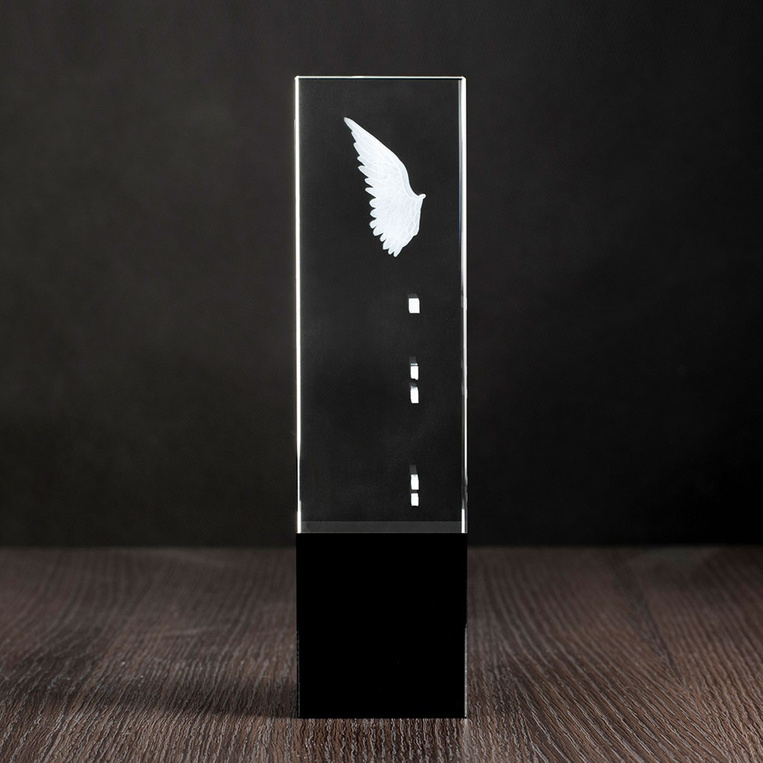 Statuetka dla Lidera Przedsiębiorczości Innowacyjności - Skrzydła 3D