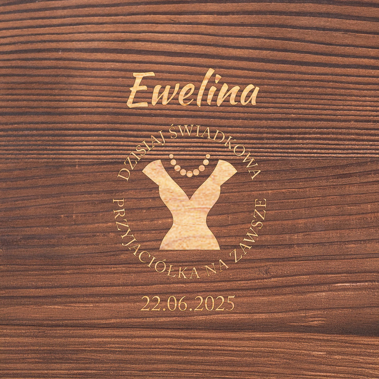 Zestaw do whisky z grawerem PODZIĘKOWANIA DLA ŚWIADKOWEJ