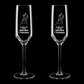 2 kieliszki do szampana PREZENT NA 20 ROCZNICĘ ŚLUBU