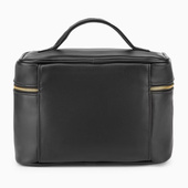 Kosmetyczka skórzana damska na prezent – ELEGANCKA I POJEMNA CZARNA