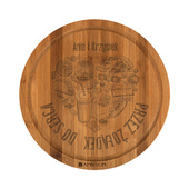 PRZEZ ŻOŁĄDEK DO SERCA Deska do krojenia na prezent dla ZNAJOMYCH