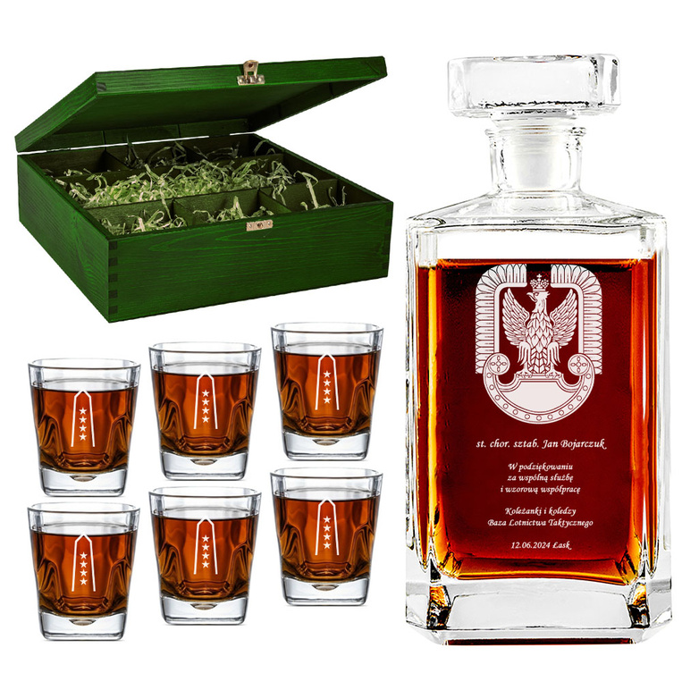 Prezent dla lotnika z okazji przejścia na EMERYTURĘ - zestaw do whisky