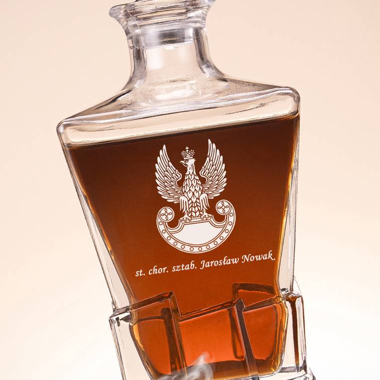 Zestaw PREMIUM do whisky DLA ŻOŁNIERZA z okazji AWANSU, EMERYTURY, PODZIĘKOWAŃ