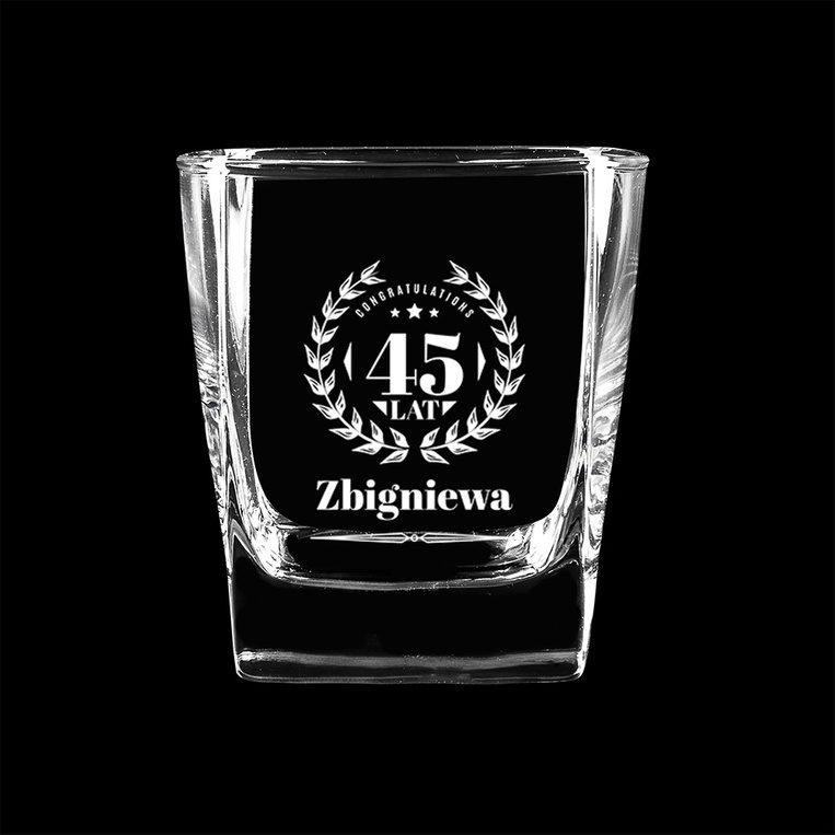 Szklanka do whisky z okazji 45 LAT prezent na urodziny