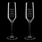 2 kieliszki do szampana na prezent DLA PRZYJACIÓŁ na ŚLUB ROCZNICĘ