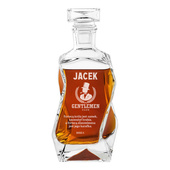 Karafka łamana z grawerem GENTLEMEN CLUB + IMIĘ + DATA