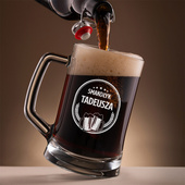 Grawerowany kufel do piwa SMAKOŁYK TADEUSZA na IMIENINY