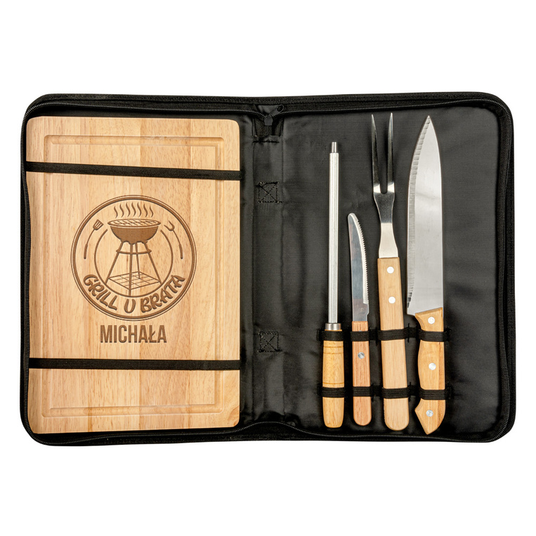 Grawerowany zestaw do grilla z deską DLA BRATA na prezent