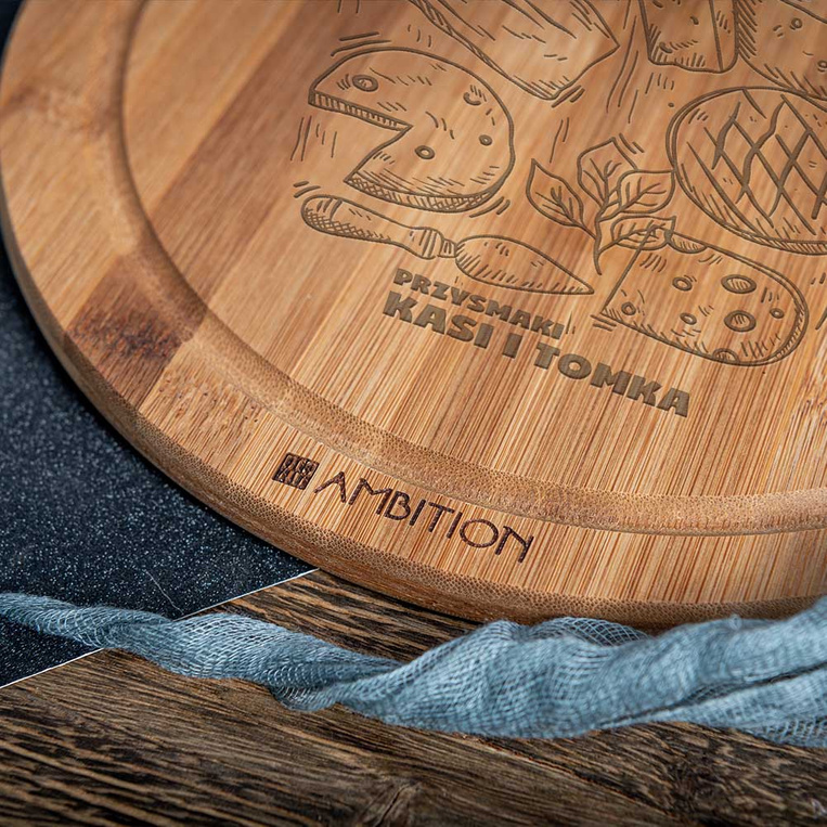 Deska do krojenia PRZYSMAKI KASI I TOMKA prezent z okazji wizyty