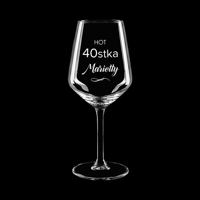 PREZENT DLA NIEJ kieliszek z grawerem na 40 URODZINY