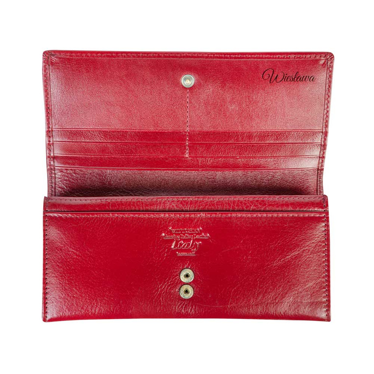 Elegancki portfel damski czerwony Wittchen z Twoim Grawerem