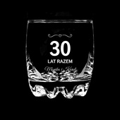 Prezent na PERŁOWĄ ROCZNICĘ szklanka z grawerem z okazji 30 LAT RAZEM