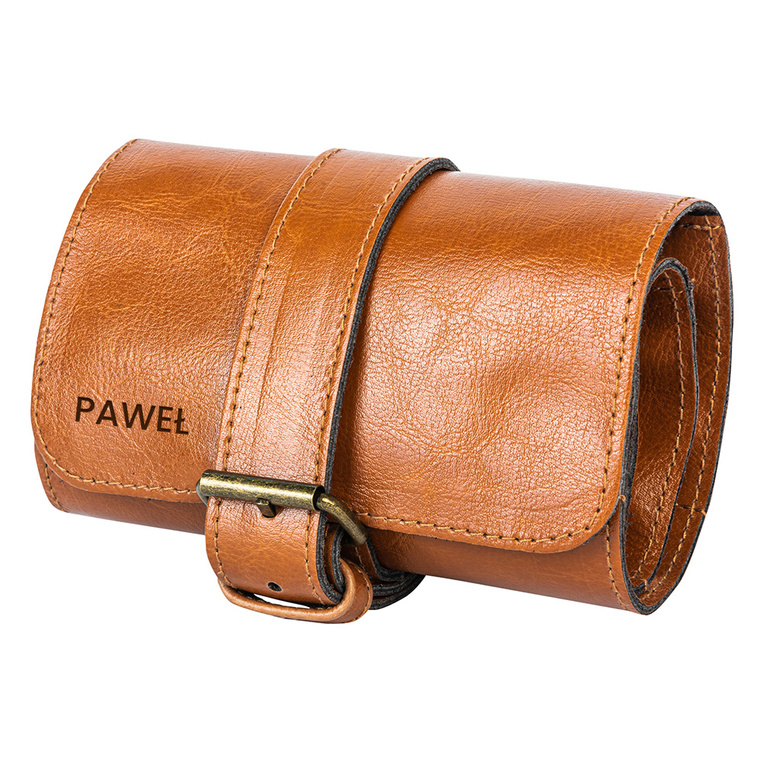 Eleganckie skórzane etui na zegarki DLA FACETA z grawerem imienia