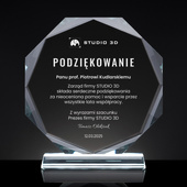 Statuetka z grawerem – PODZIĘKOWANIE ZA WSPÓŁPRACĘ od firmy, instytucji
