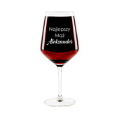 Kieliszek do wina czerwonego z grawerem NAJLEPSZY MĄŻ