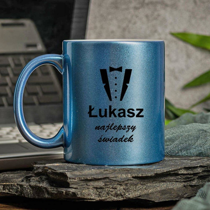 Kubek ceramiczny z nadrukiem na PODZIĘKOWANIA DLA ŚWIADKA