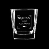 Szklanka do whisky z grawerem NAJLEPSZY WUJEK + IMIĘ na prezent