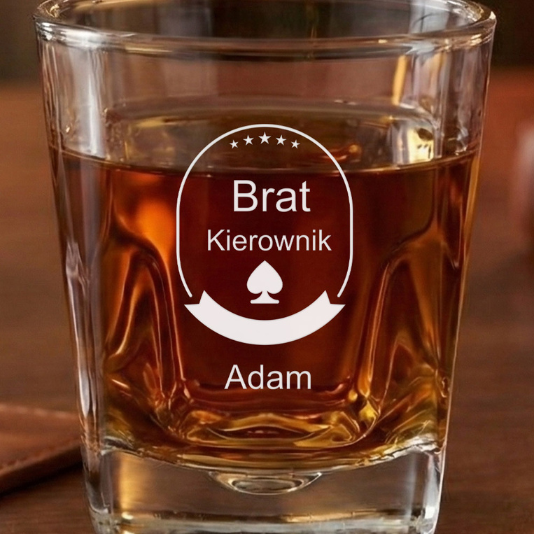 Personalizowana szklanka do whisky dla brata – KIEROWNIKA