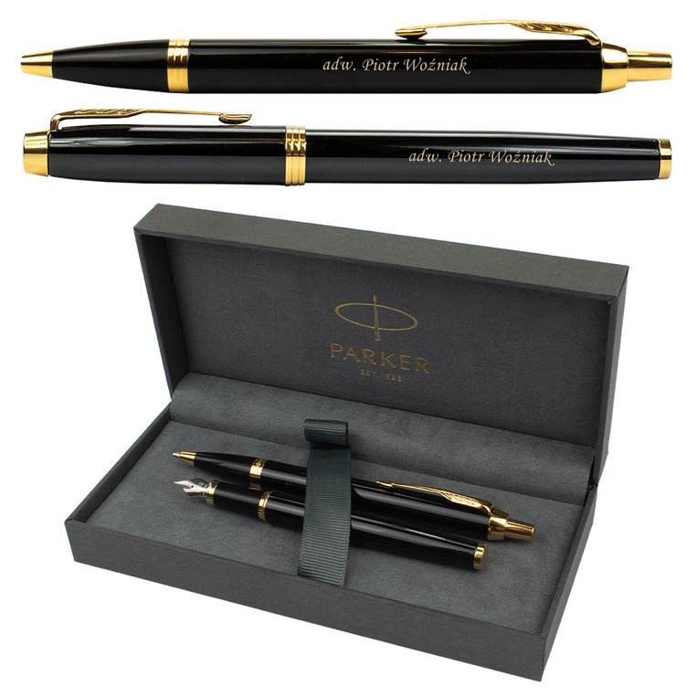 Personalizowany prezent DLA ADWOKATA SĘDZIEGO - Zestaw Parker w Etui Premium