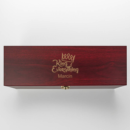 Pudełko do wina z akcesoriami KING OF EVERYTHING